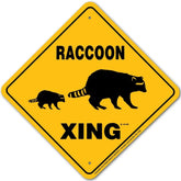 Raccoon X-ing Sign