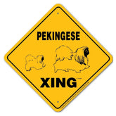 Pekingese X-ing Sign