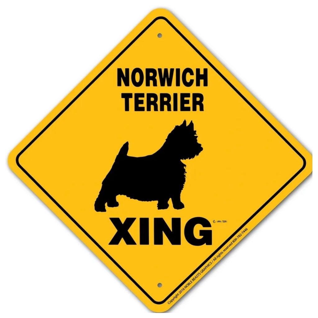 Norwich Terrier X-ing Sign