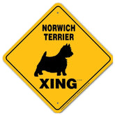 Norwich Terrier X-ing Sign