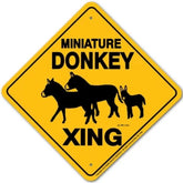 Miniature Donkey X-ing Sign