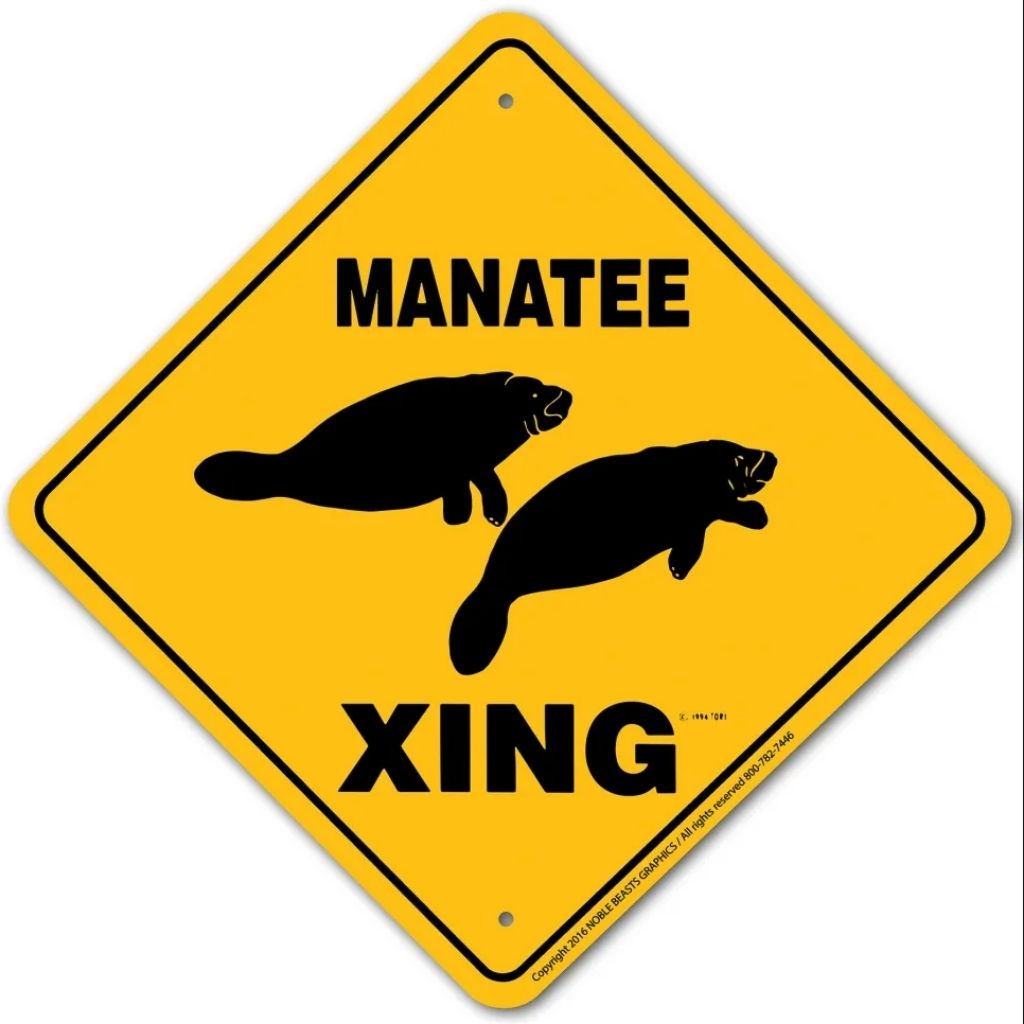 Manatee X-ing Sign