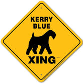 Kerry Blue Terrier X-ing Sign