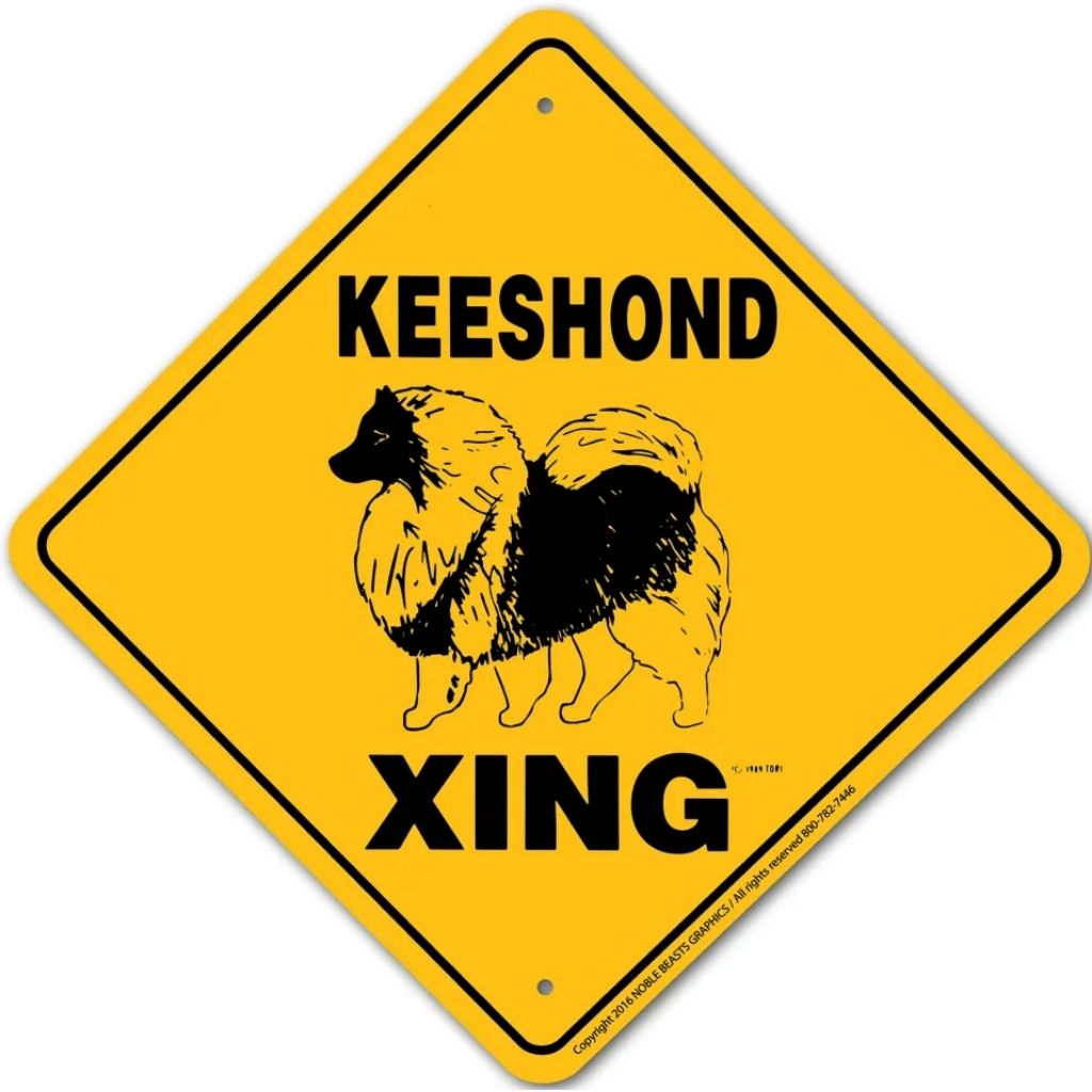 Keeshond X-ing Sign