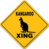 Kangaroo X-ing Sign