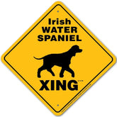 Irish Water Spaniel X-ing Sign