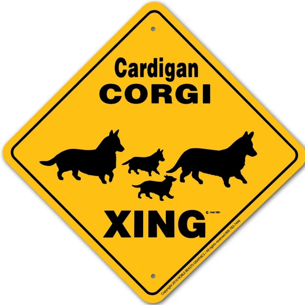 Cardigan Corgi X-ing Sign