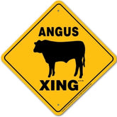 Angus Cow X-ing Sign