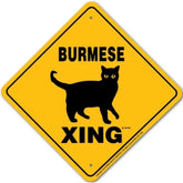 Burmese Cat X-ing Sign