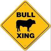 Bull X-ing Sign