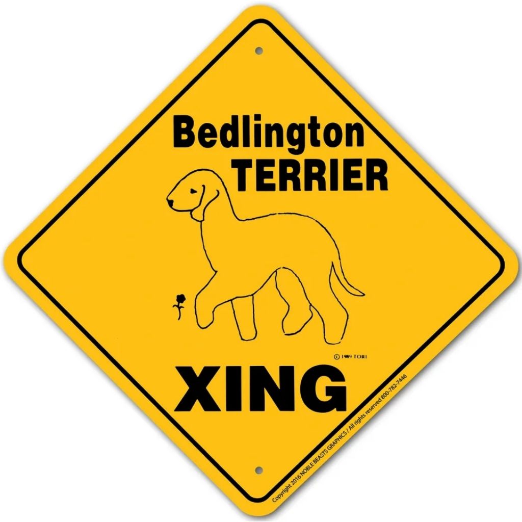 Bedlington Terrier X-ing Sign