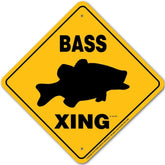 Bass X-ing Sign  (solid)