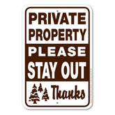 Private Property Please Stay Out Sign