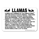 Information Llamas Sign