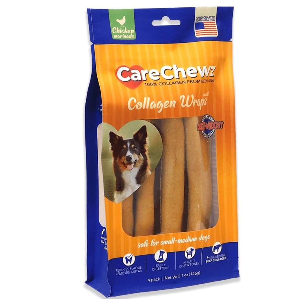 CareChewz Wraps Collagen Chews 4pack 6-7"