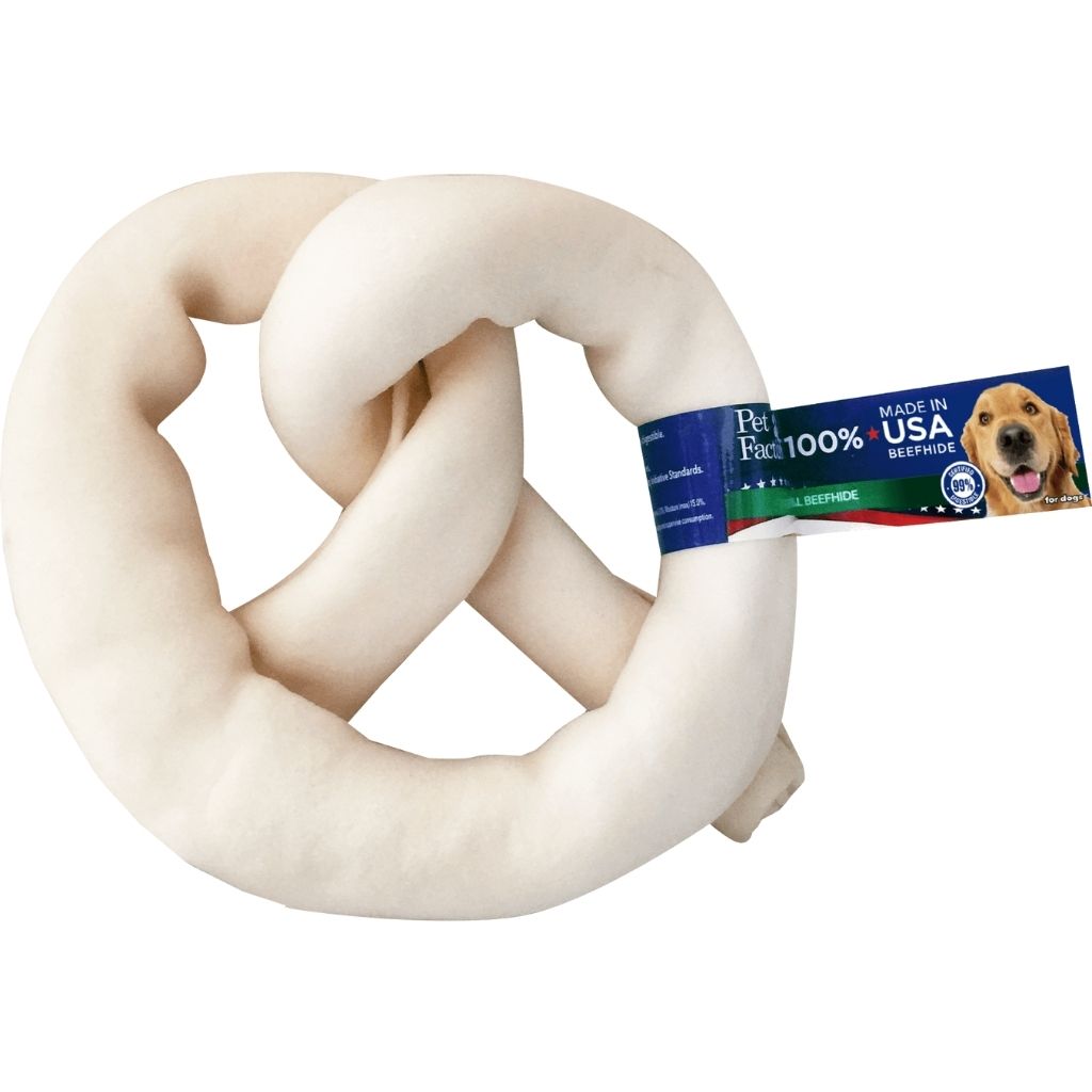 Pretzel Rawhide 100% USA Beefhide Banded