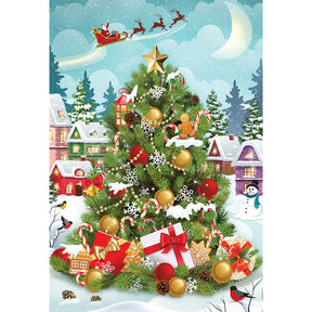 Puzzle Christmas Tree Tin