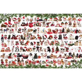 Puzzle Holiday Dogs Tin