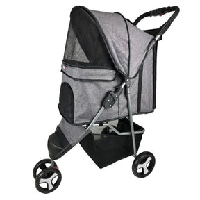 Stroller Three Wheel With Sun Shade & Cupholders