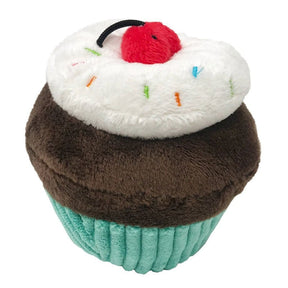 DogLine - Cupcake with Cherry on Top Mini Plush Dog Toy