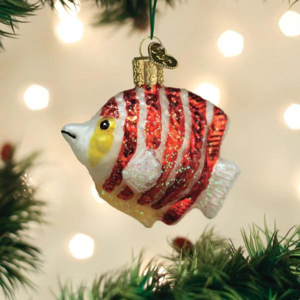 Old World Christmas - Peppermint Angelfish Ornament