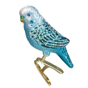 Old World Christmas - Blue Parakeet Clip-On Ornament