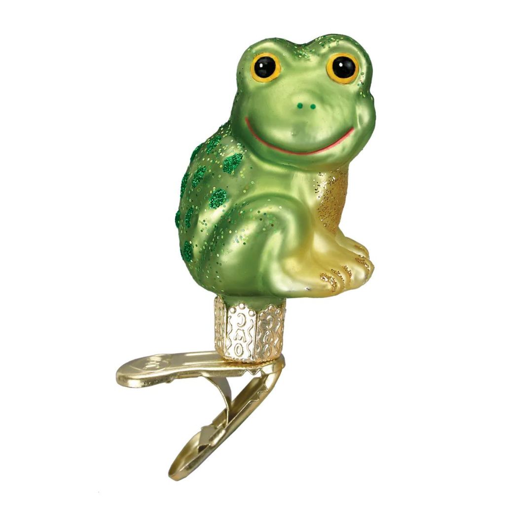 Old World Christmas - Happy Frog Clip-On Ornament