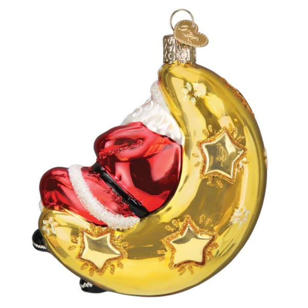 Old World Christmas - Moonlight Santa Ornament