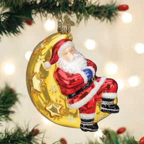 Old World Christmas - Moonlight Santa Ornament