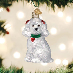 Old World Christmas - White Poodle Ornament