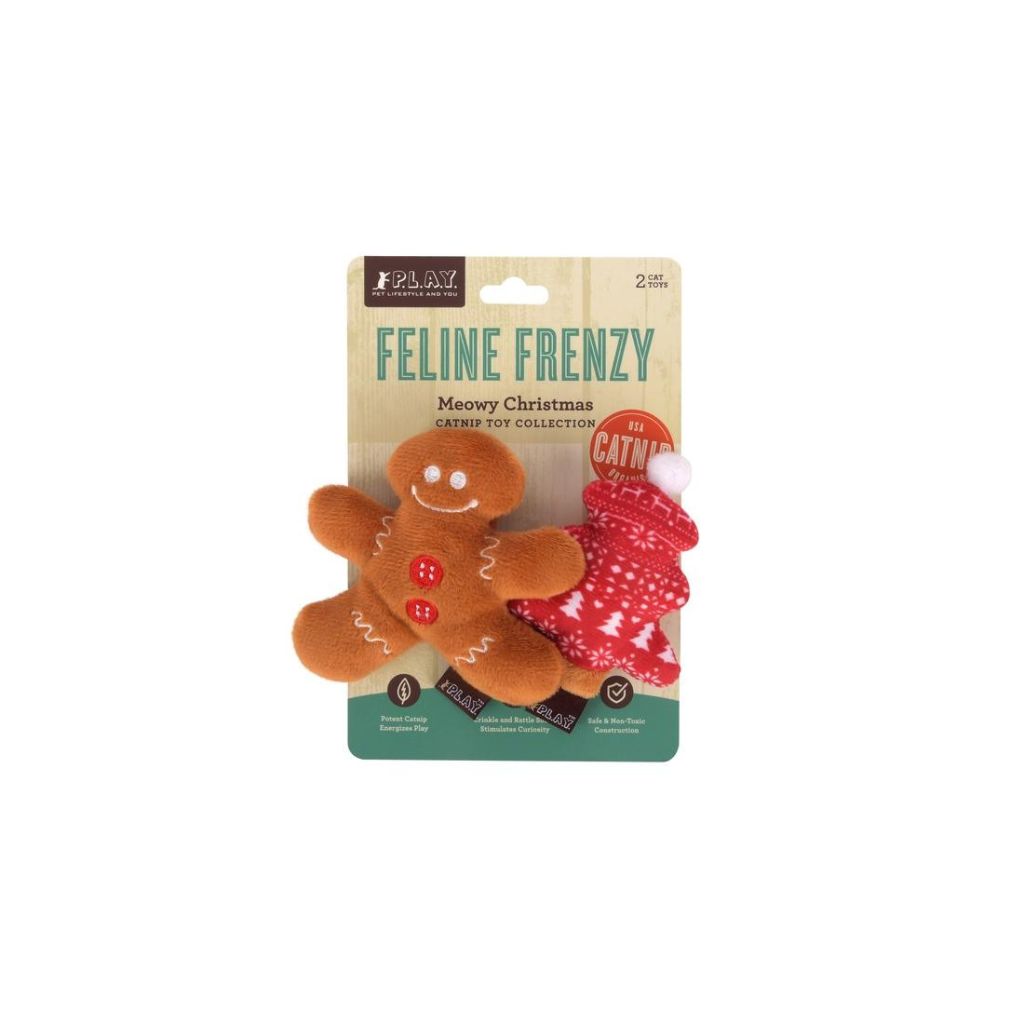 Feline Frenzy Meowy Christmas - Gingerbread Man & Print Tree