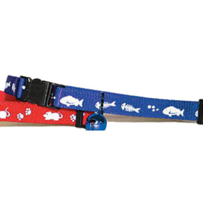 Cat Collar Nylon Adjustable with Reflective Fish