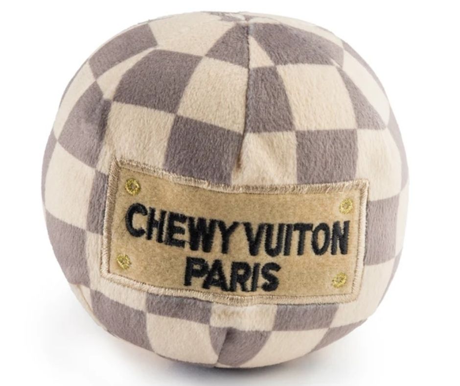 Checker Chewy Vuiton Ball by Haute Diggity Dog-Southern Agriculture