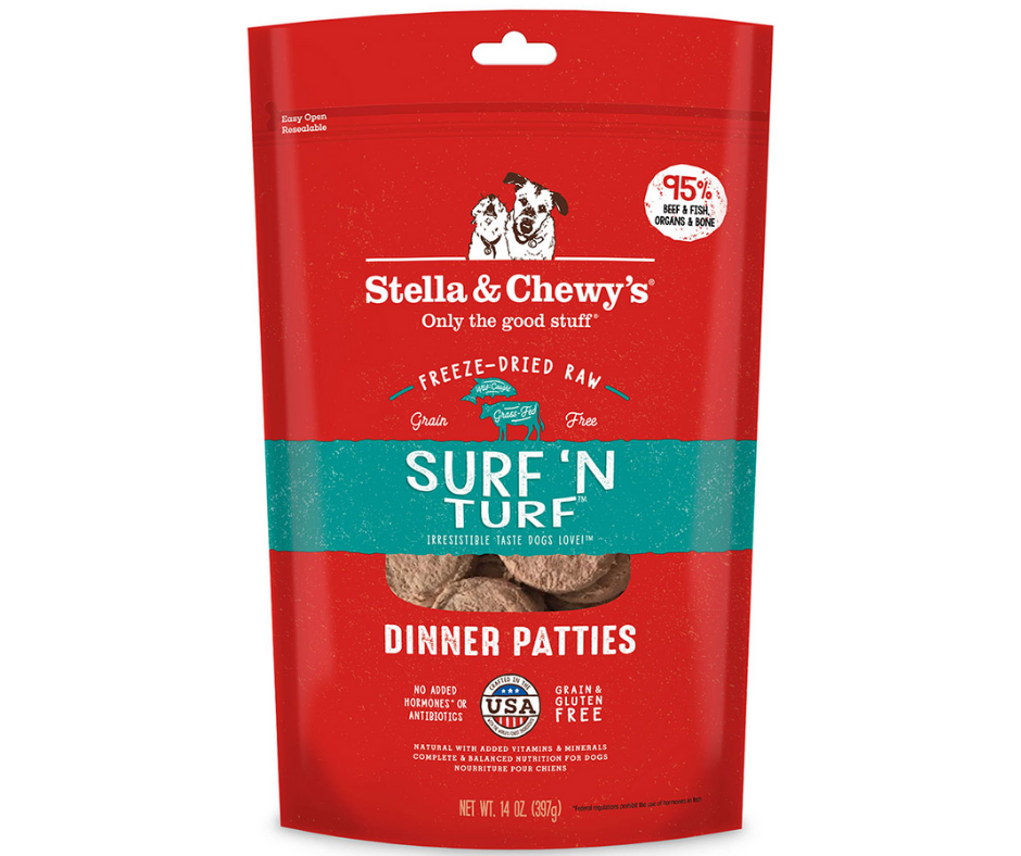 Stella & Chewy's, Freeze-Dried Raw Dinner Patties - All Dog Breeds, All Life Stages Surf N' Turf Recipe Dry Dog Food-Southern Agriculture