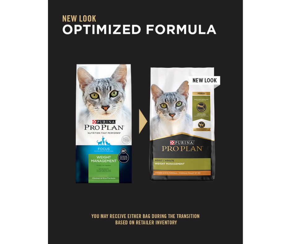 Purina Pro Plan FOCUS - All Breeds, Adult Cat Weight Management Chicken & Rice Recipe Dry Cat Food-Southern Agriculture