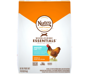 Nutro Wholesome Essentials - Indoor, Adult Cat Chicken and Whole Brown Rice Dry Cat Food-Southern Agriculture