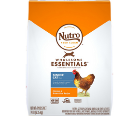 Nutro Wholesome Essentials - All Breeds, Senior Cat Chicken and Whole Brown Rice Recipe Dry Cat Food-Southern Agriculture