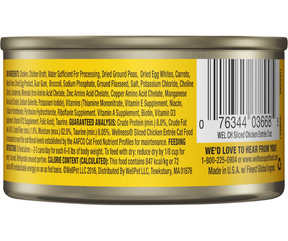 Wellness Complete Health Sliced - All Breeds, Adult Cat Chicken Entree Recipe Canned Cat Food-Southern Agriculture