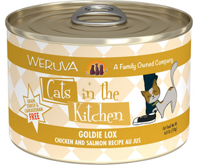 Weruva, Cats in the Kitchen - All Breeds, Adult Cat Goldie Lox, Grain-Free Chicken & Salmon Recipe Au Jus Canned Cat Food-Southern Agriculture