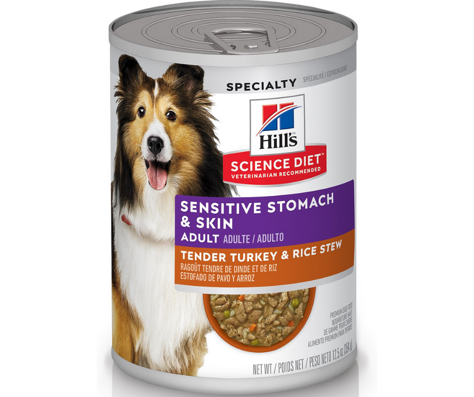 Hill's Science Diet - All Breeds, Adult Dog Sensitive Stomach & Skin - Tender Turkey & Rice Stew Entree Canned Dog Food-Southern Agriculture