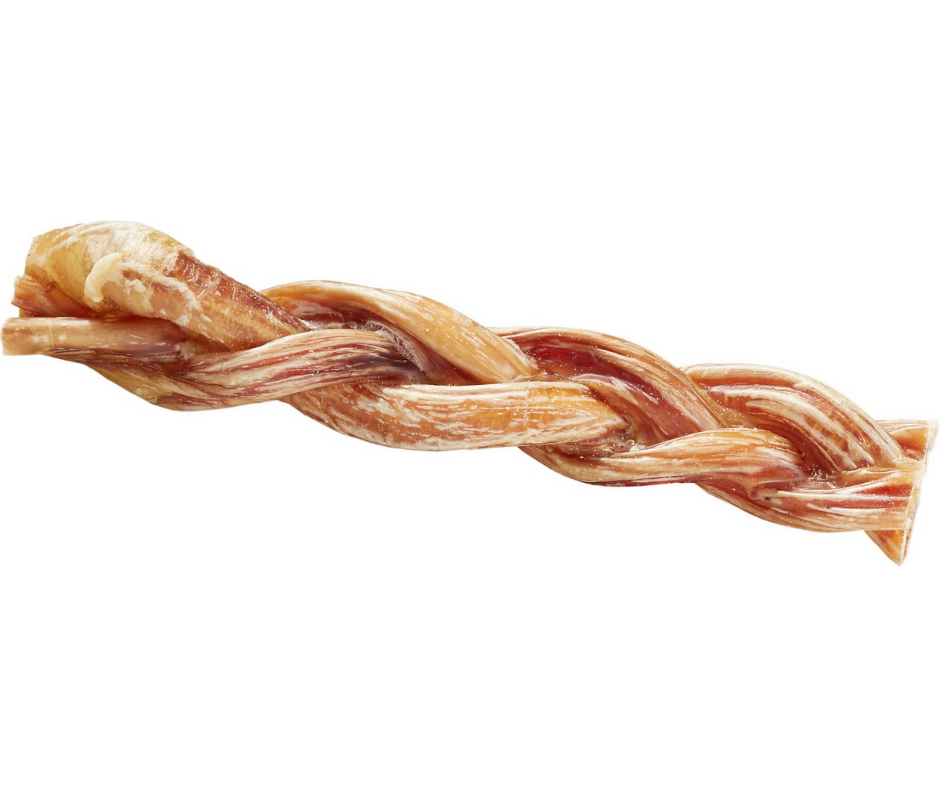 Smokehouse - 9" Braided Pizzle Stick. Dog Treat.-Southern Agriculture