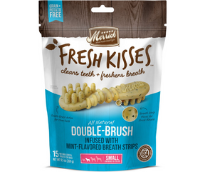 Merrick - Fresh Kisses Double-Brush Mint Breath Strip Small Breed. Dog Treats.-Southern Agriculture