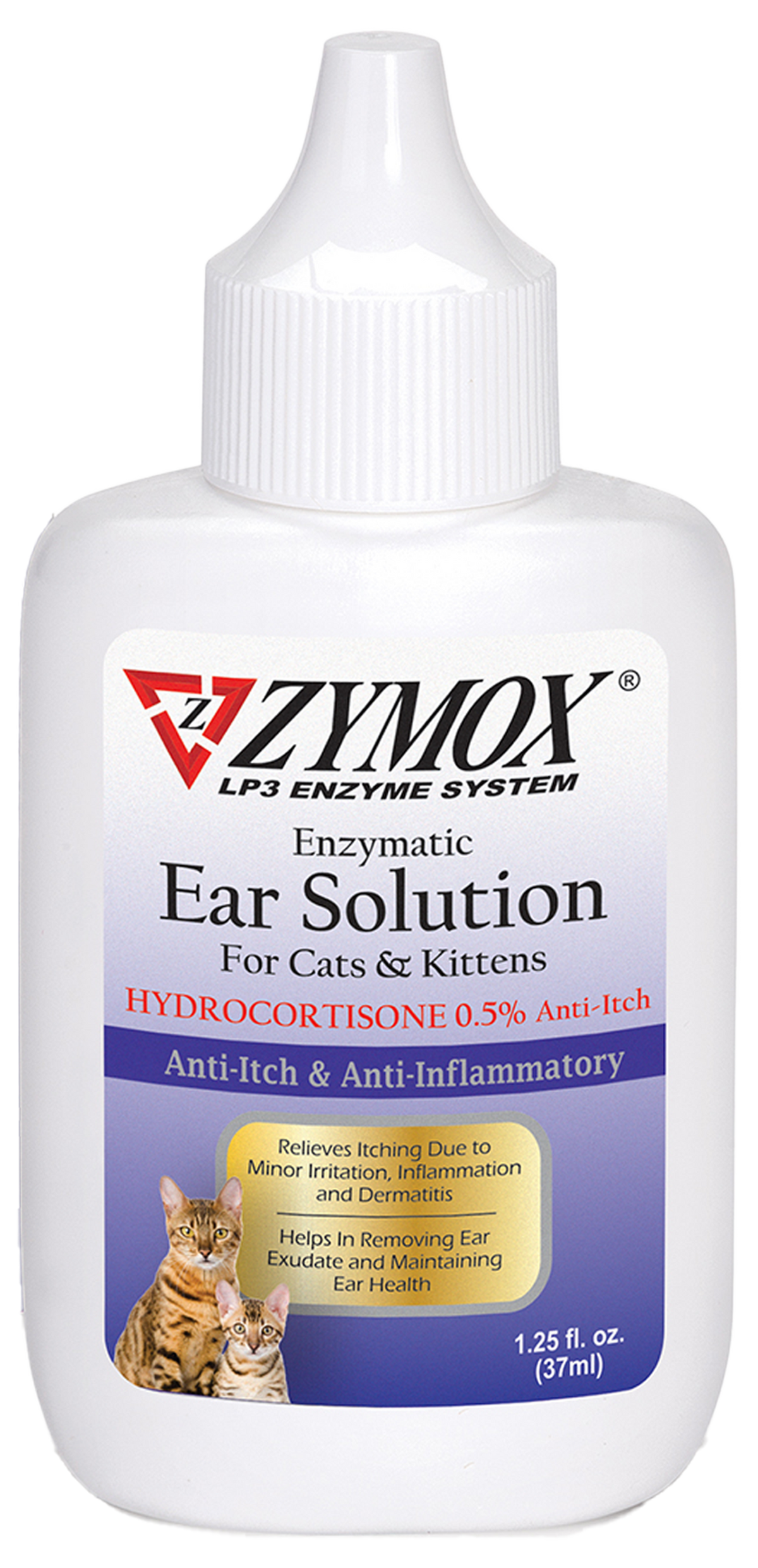 Pet Kings -  Zymox Enzymatic Ear Solutions for Cats with 0.5% Hydrocortisone