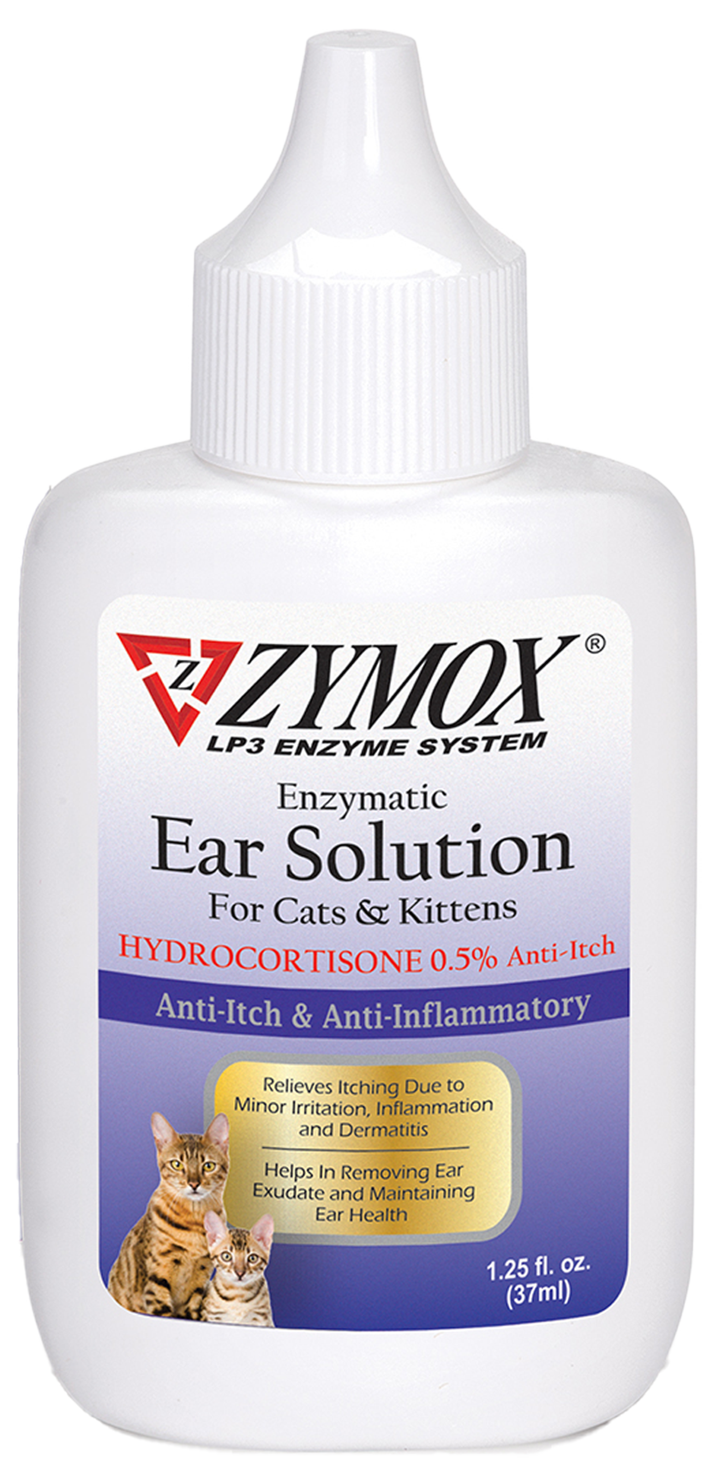 Pet Kings -  Zymox Enzymatic Ear Solutions for Cats with 0.5% Hydrocortisone