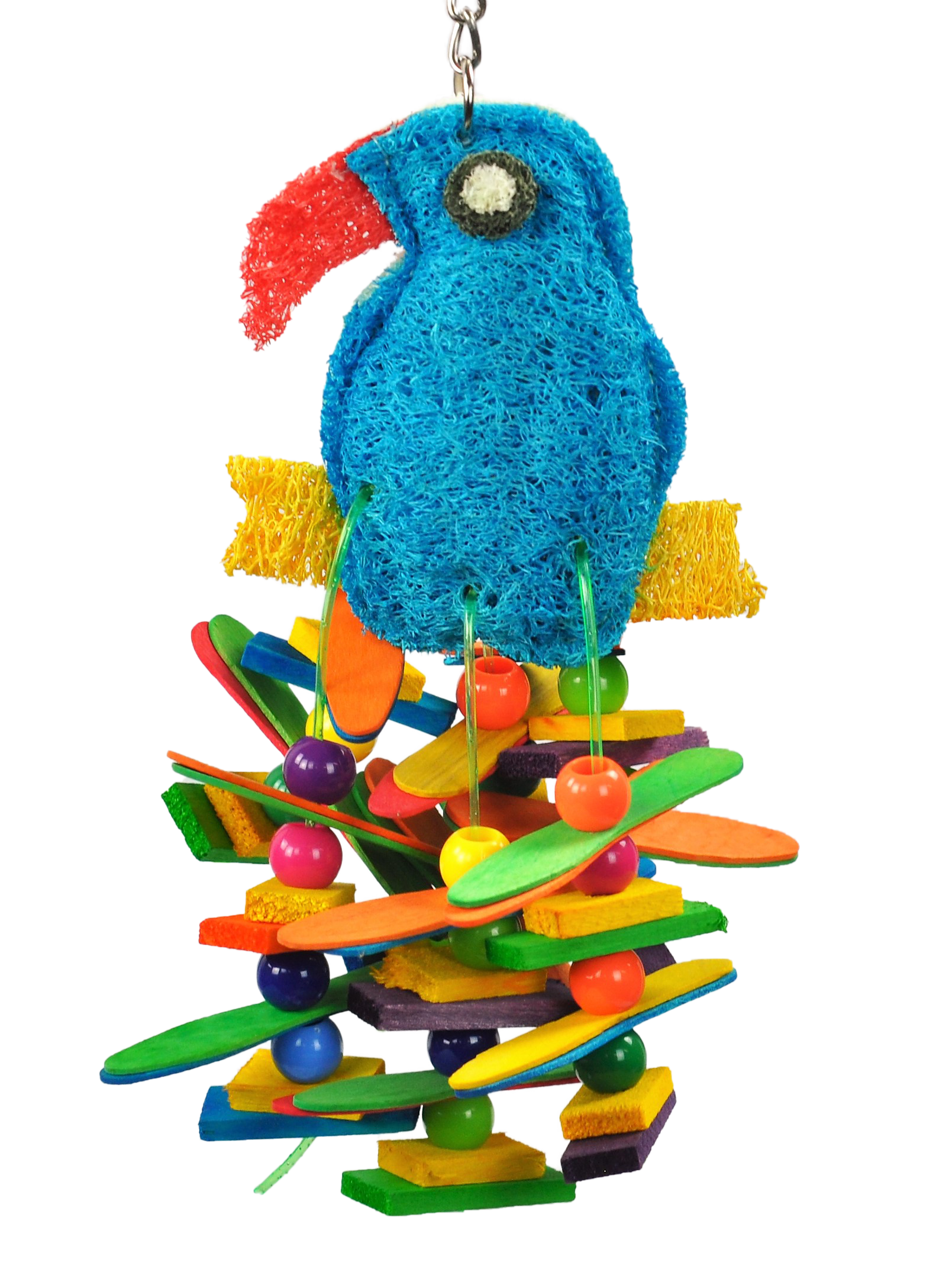 A & E Cage Company - Toucan Sam Loofa With Multi Beads & Blocks