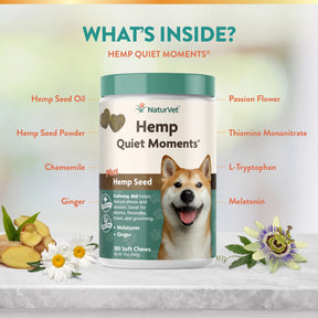 Hemp Quiet Moments Plus Soft Chews by NaturVet