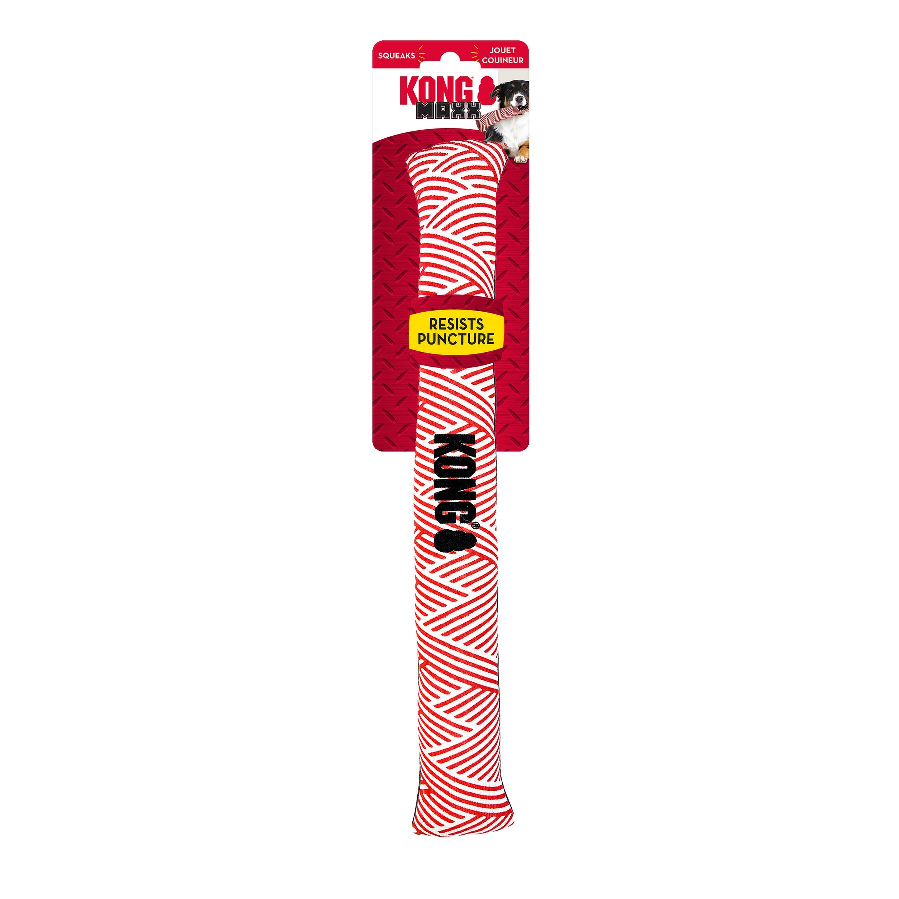 Maxx Stick With Squeaker -Flat Fabric Resists Puncture