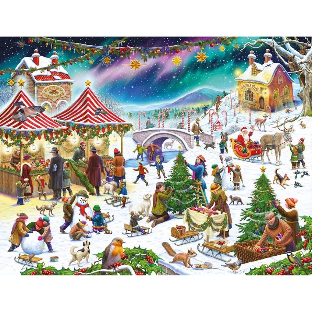 Christmas Village Fair by Rudolf Farkas 1000 Piece Jigsaw Puzzle-Southern Agriculture