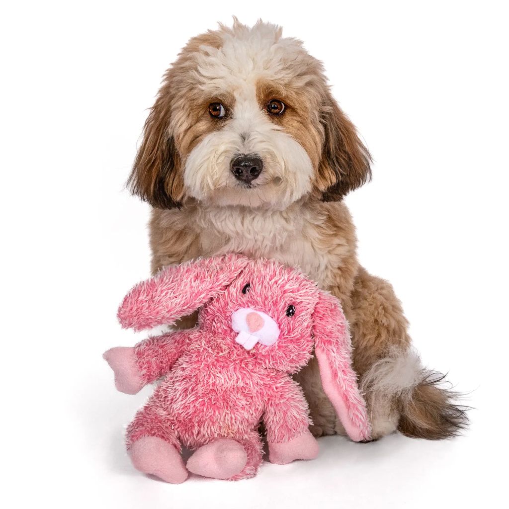 Fab Dog - Pink Fluffy Bunny Dog Toy