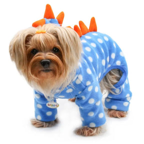 Klippo - Polka Dots DINO Fleece Hooded Pajamas for Dogs-Southern Agriculture